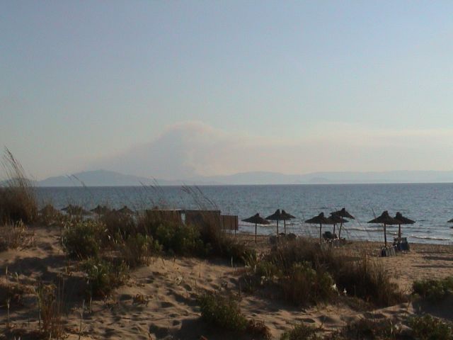 Steppenbrand auf der Insel Zakynthos.